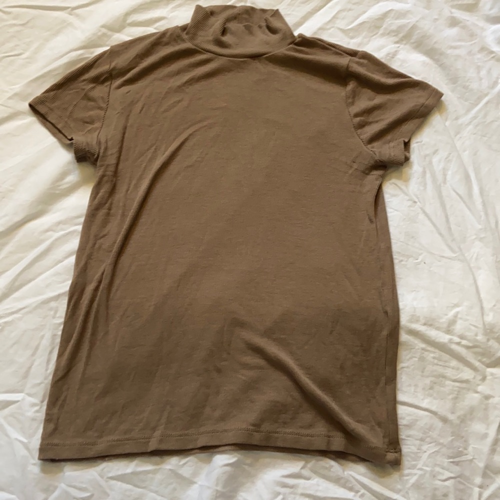 Light tan t-shirt turtleneck